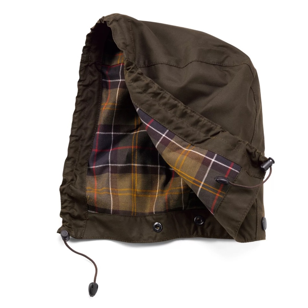 Barbour Sylkoil Hood Olive NWT
